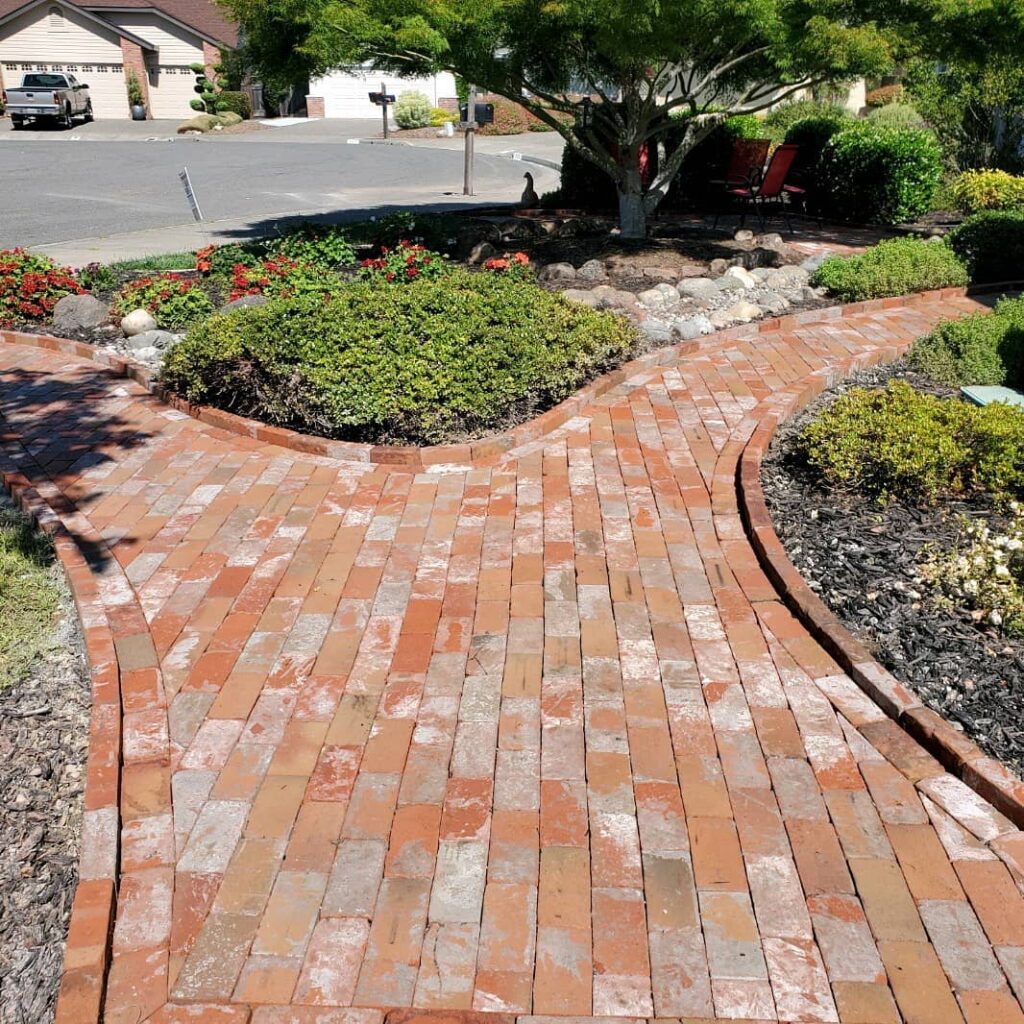 Stone paver pathways by Legacy Paver Group.