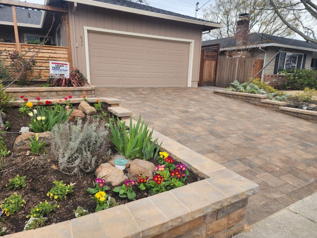 Stone paver driveways by Legacy Paver Group.