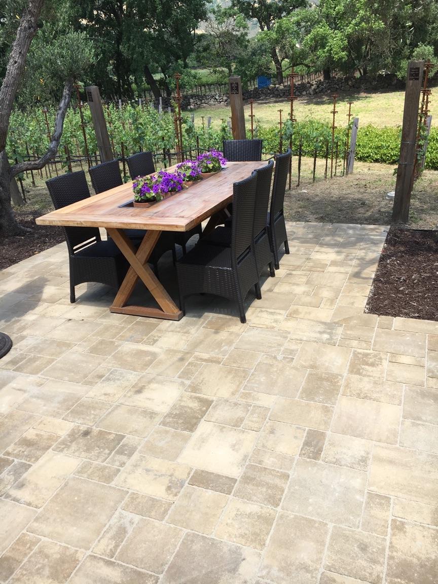 Stone paver patios by the Legacy Paver Group in Santa Rosa, CA.