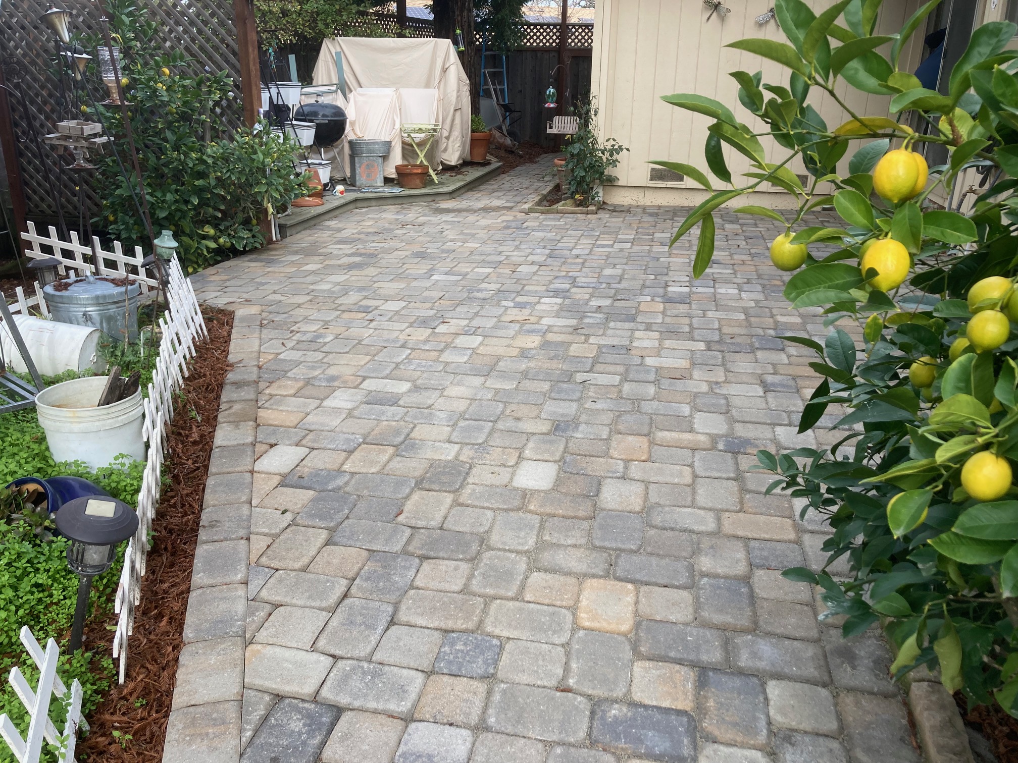 Stone paver patios are installed by the Legacy Paver Group in Santa Rosa, CA.