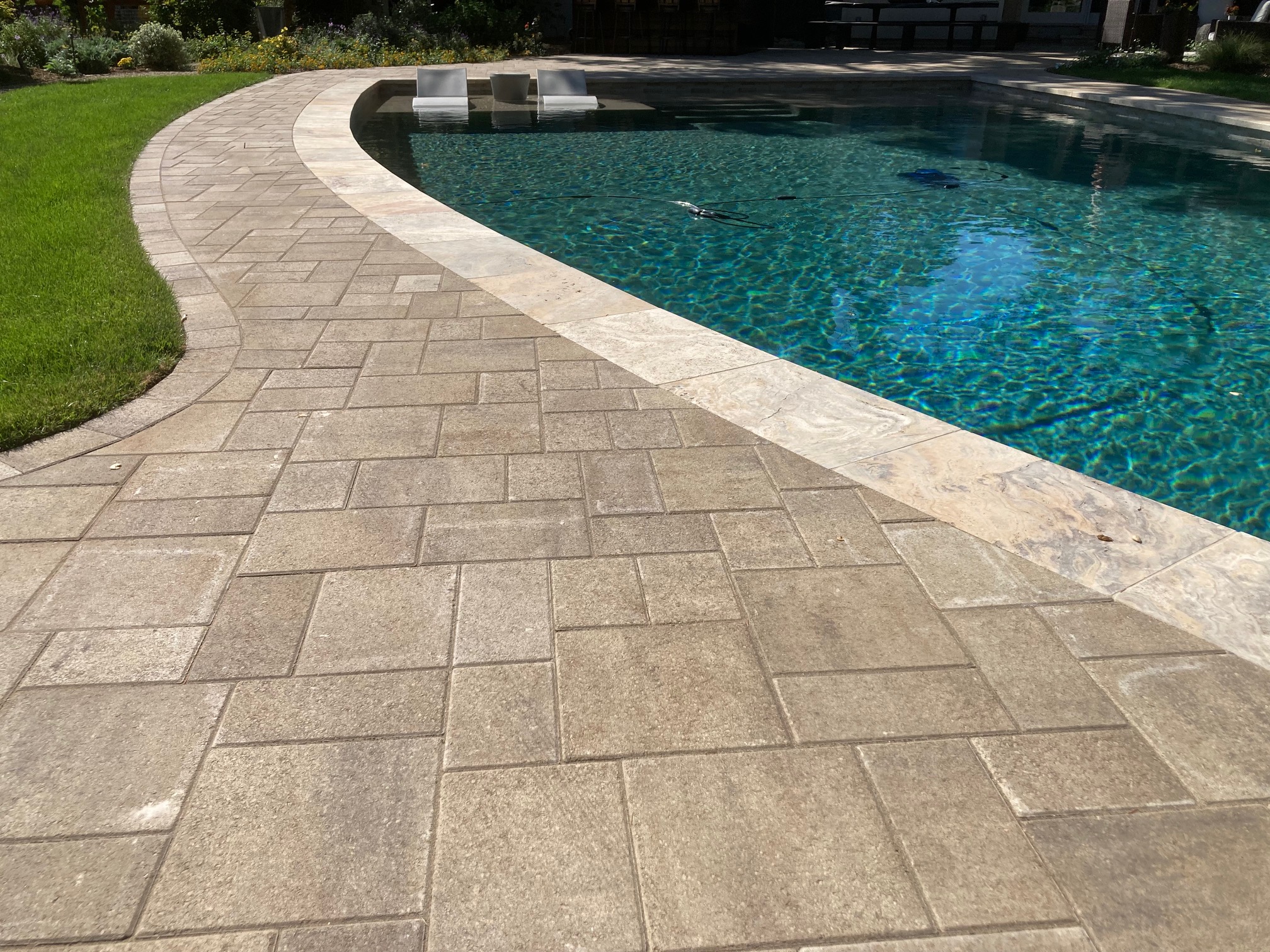 The Legacy Paver Group in Santa Rosa, CA installs stone paver pool decks.