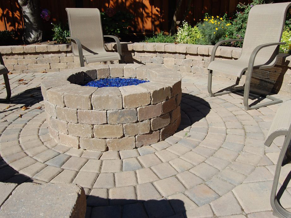 Stone paver fire pits and other outdoor elements by the Legacy Paver Group in Sonoma County.